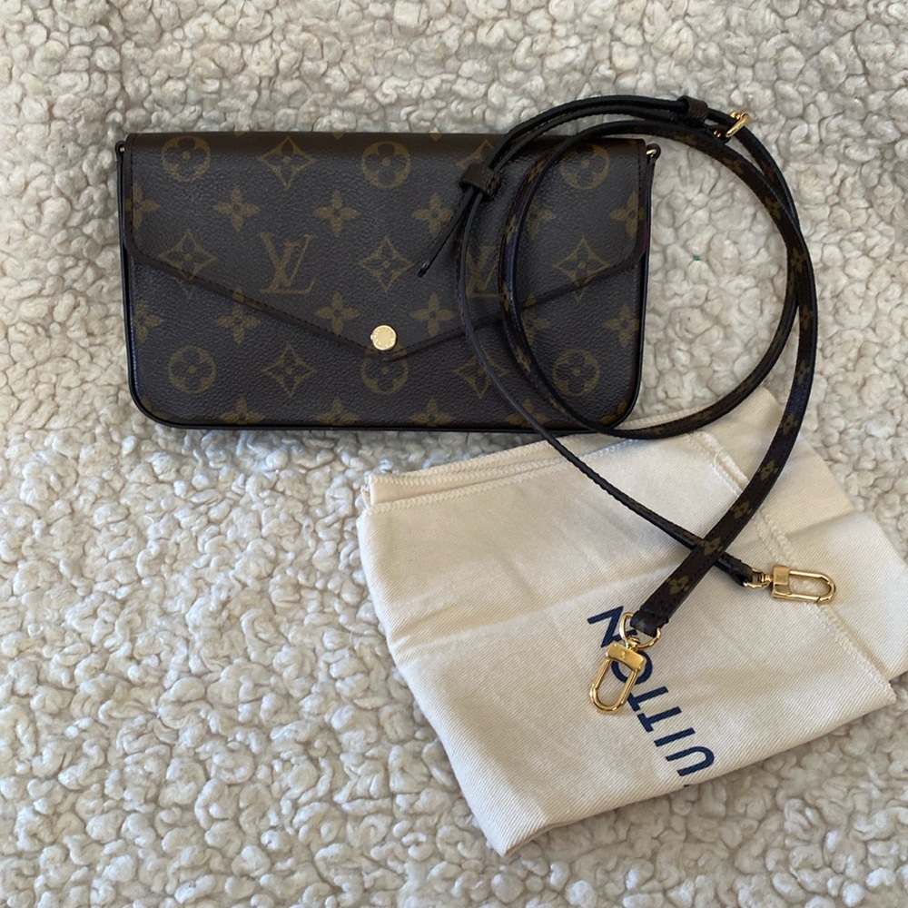 Louis Vuitton felicie MONO w/ mono strap